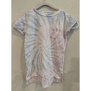 GAP Kids XS Tie-Dye Pocket T-Shirt Pastel Blue Pink